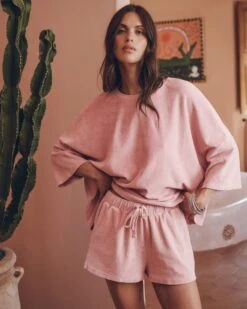 The Pink Towelling T-Shirt 15 The Pink Towelling T-Shirt -Modern Ladies Wear Store mikuta the pink toweling t shirt the pink toweling co ord shorts myriam t SS25 04 3