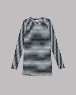 The Striped Short Linen Longsleeve Dress -Modern Ladies Wear Store mikuta the striped short linen longsleeve dress 5