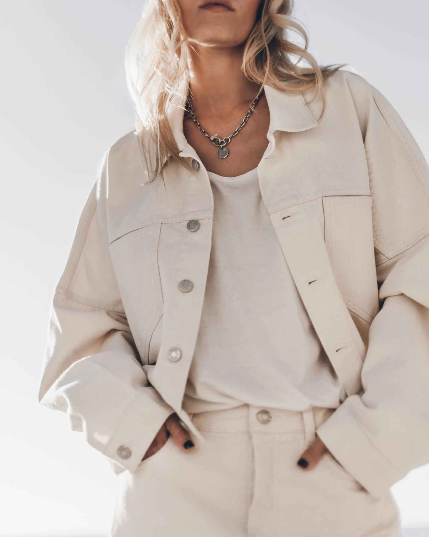 The White Cropped Denim Jacket 3 The White Cropped Denim Jacket