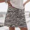 The Zebra Denim Skirt 2 The Zebra Denim Skirt -Modern Ladies Wear Store mikuta white regular cotton t shirt zebra denim skirt 4207