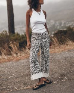 The Zebra Baggy Jeans 16 The Zebra Baggy Jeans -Modern Ladies Wear Store mikuta white standard tank top zebra baggy jeans black studded leather sandals emma a ss25 5457