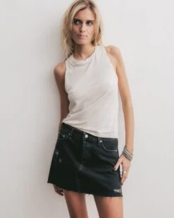 The White Tank Top -Modern Ladies Wear Store mikuta white tank top black denim skirt marie c SS25 1666