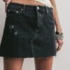 The Black Denim Skirt 1 The Black Denim Skirt -Modern Ladies Wear Store mikuta white tank top black denim skirt marie c SS25 1694