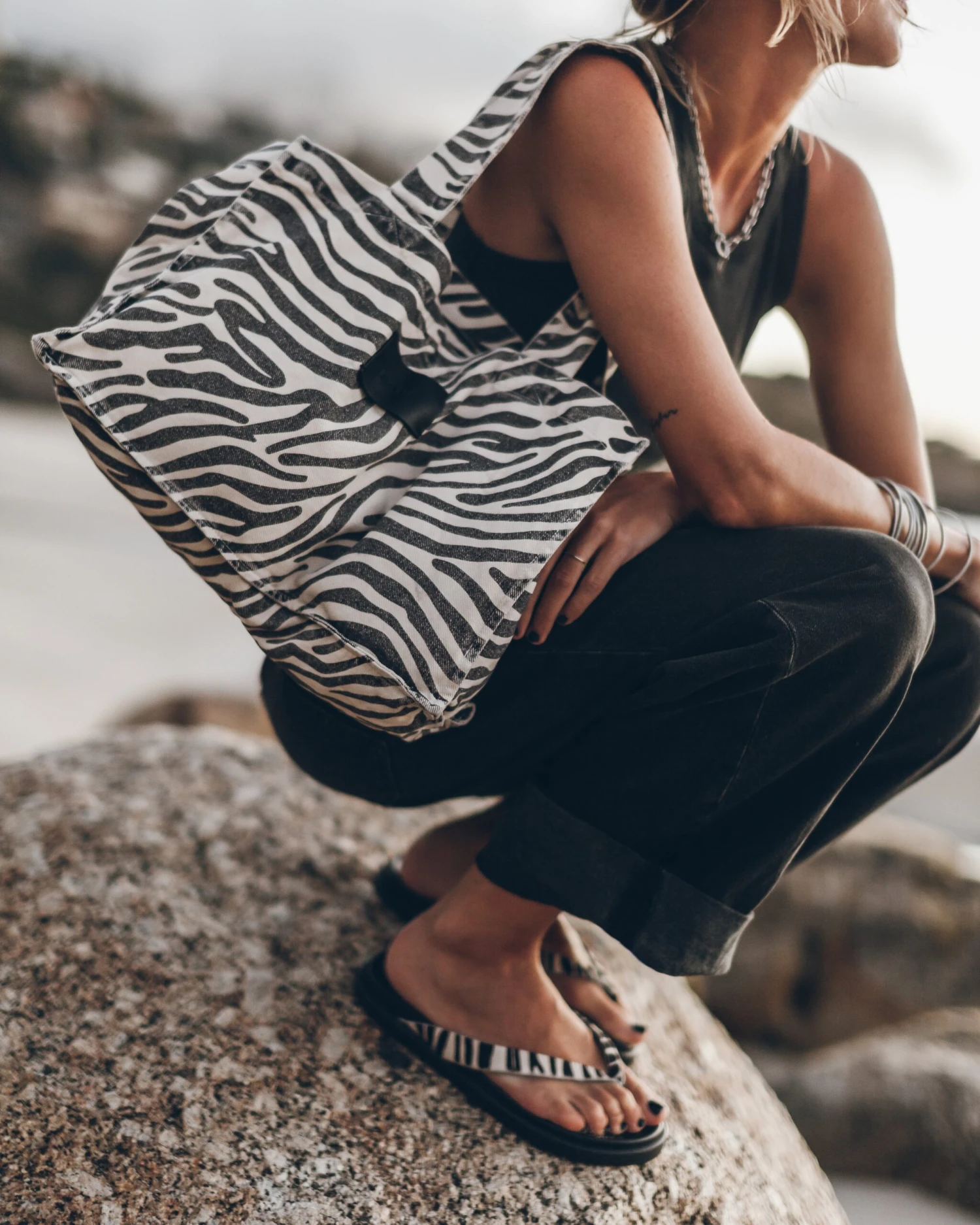 The Zebra Small Canvas Bag 4 The Zebra Small Canvas Bag - Image 2